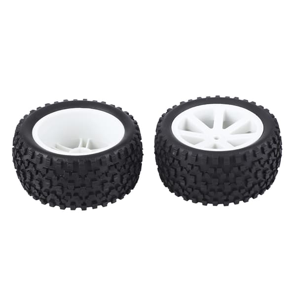 4st 1/10 RC Lastbils Gummidäck Hjul för ZD Racing Buggy Crawler Bil Vit