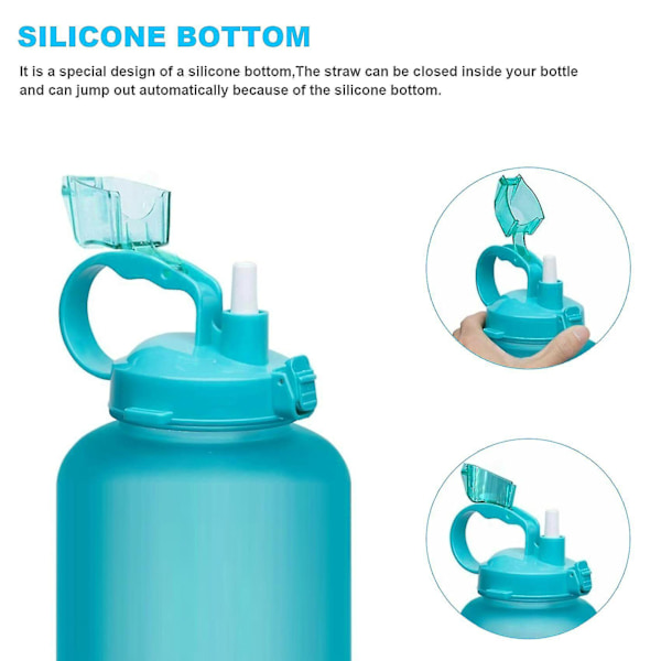 Sugerrør Kompatible med Vandflaske på Gallon, Genanvendelige Justerbare Sugerrør kompatible med 1000 ml/2000 ml Kande, 3 Sugerrør-B5