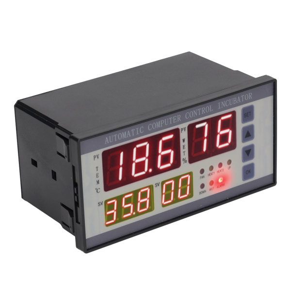 Inkubator Controller Automatisk Ægvending Temperatur Fugtighedskontrol Inkubator Temp RH Controller AC160V‑240V