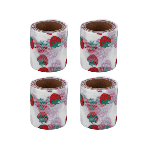 4 STK Tyllstoff DIY Håndverk Slitestyrke Symfoni Polyester Glitter Tyllruller 6cm Hvit
