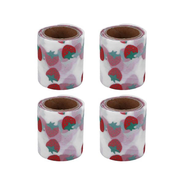 4 STK Tylstof DIY Håndværk Slidstyrke Symfoni Polyester Glitter Tylruller 6cm Hvid