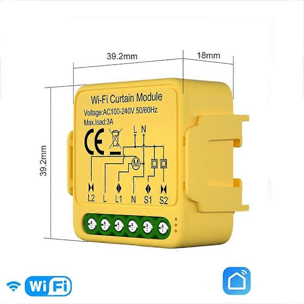 Tuya WIFI Gardin Switch Modul Forbundne Rullegardiner Motor