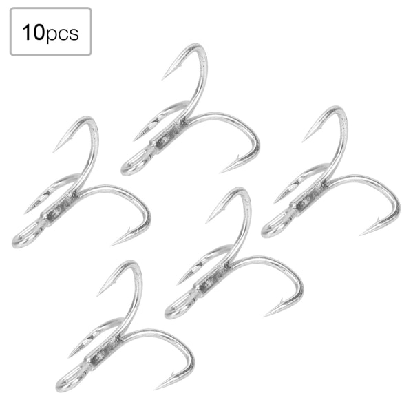 Fiskekrok Vässad hullingförsedd höghållfast metall diskantkrokar Fiskkrok (10st*1/0#)