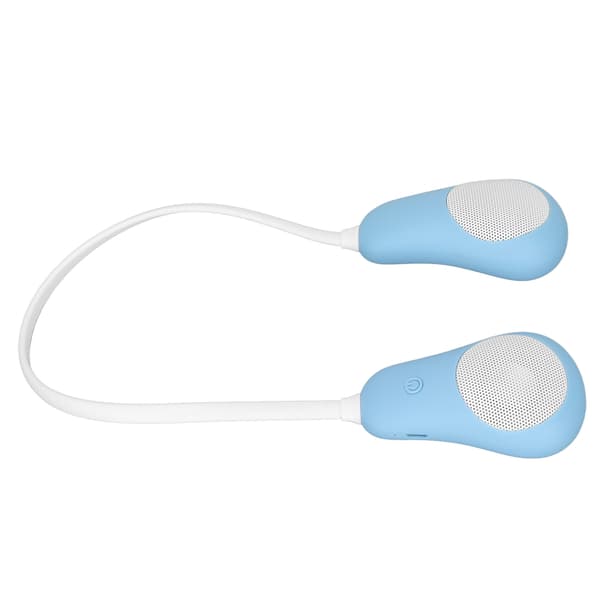 Nackbands Bluetooth-högtalare Stereo Handsfree Brusreducering Bärbar Högtalare för Hem Utomhussporter Resor Blå