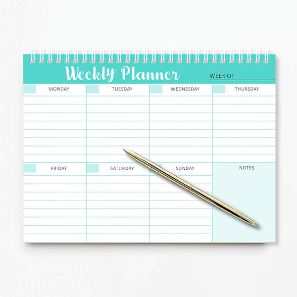 Månedlig A4 Planner - Ugentlig dagsorden, To-Do List Notebook - Fransk Månedlig Agenda - Ugentlig Planner