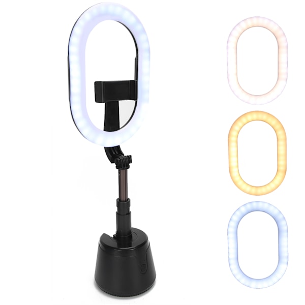 Livestreaming fyllningsljus Desktop 360 grader justerbart LED Selfie fotograferingsljus