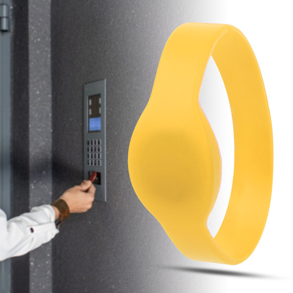 10kpl RFID 125Khz ID ranneke kortti saunakortti hotelli allas rannekoru rannekoru keltainen
