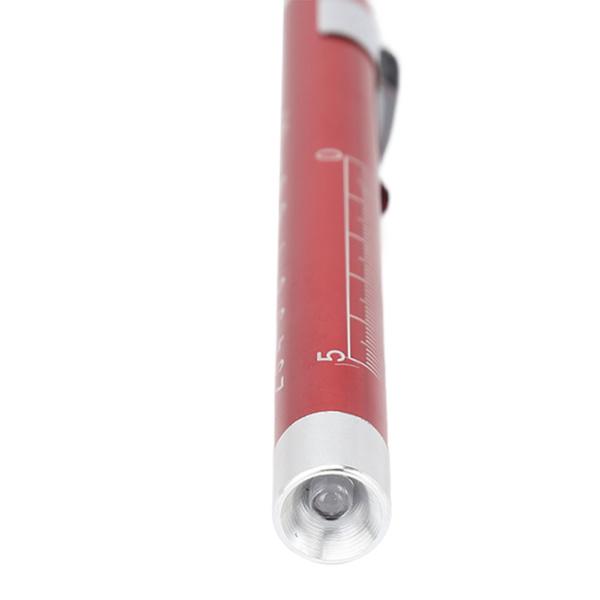 LED Penlight Vit Belysning Konkavt huvud Aluminiumlegering Medical Pen Light for Throat Red