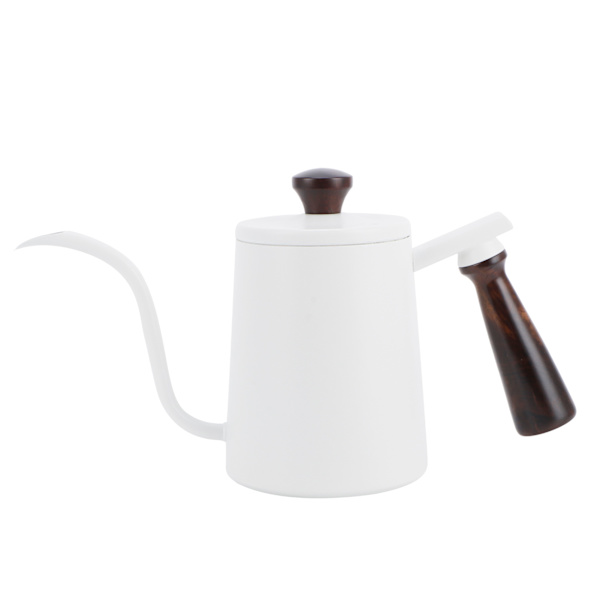 700 ml handgjord kaffebryggare i rostfritt stål 304 med lång pip för kaffebryggning