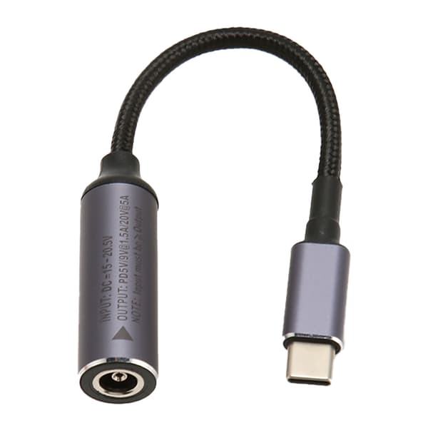DC til Type C Kabel 6.5mmx1.4mm 100W Hun Input til Han Output Nylon Type C til DC6514 Kabel til Tablet Telefon PC