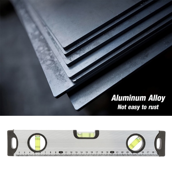 Magnetisk boblelineal i aluminiumslegering (30 cm)