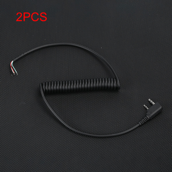 2 STK 2 pinner 4 ledninger Høyttaler Mic Cable Line Supplies for Baofeng UV5R for Kenwood TK370