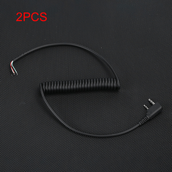 2 STK 2 Pins 4 Ledninger Højttaler Mic Cable Line Supplies til Baofeng UV5R til Kenwood TK370