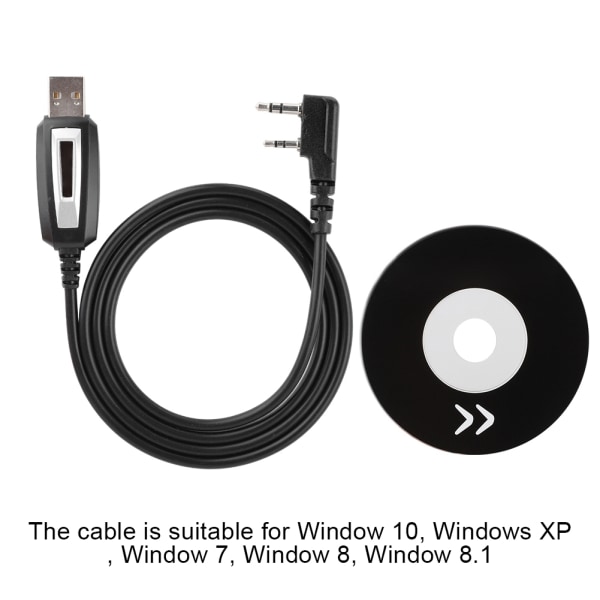 Programmeringssladd för Walkie Talkie med CD-drivrutin för Baofeng GT-3 UV-82 BF-888s Radio