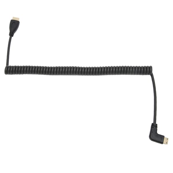 High Definition Multimedia Interface A til High Definition Multimedia Interface C Spiralkabel Højre Bøjning
