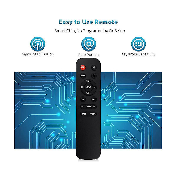 En218a8h Erstatningsfjernbetjening kompatibel med Soundbar Hs218 2.1 Kanal 2.1ch Sound Bar Hjemmebiografsystem-B3