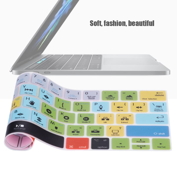 Pölytiivis näppäimistön cover 13/15 tuuman kosketuspalkin suojakalvo Macbookille (Premiere Pro CC)
