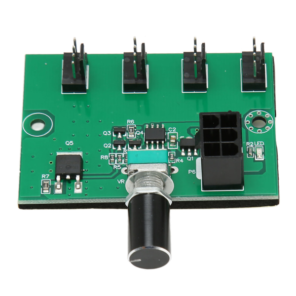 Chassi Fläkthastighetskontroll Hub DC 12V PWM 4-kanals fläktadapter för 4pin 3pin 2pin PC-fläkt