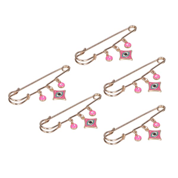 5 stk Rhinestone Brosjenåler Multifunksjonell Utsøkt Håndverk Motedesign Rosa Brosjer Smykker for Fester Daglig
