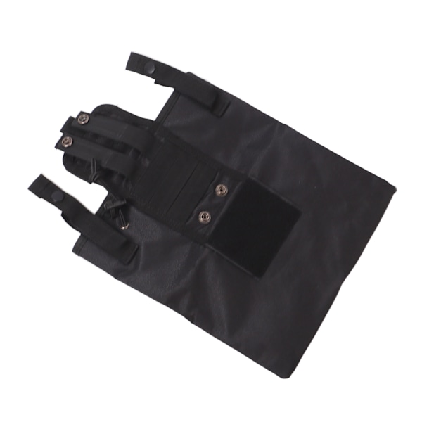 Dump Drop Pouch Multifunktionell Nylon Bärbar Fällbar Återvinningsväska Midjehängande Återvinningsväska för Utomhus Svart