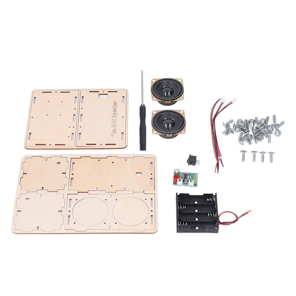DIY Bluetooth Högtalarkit Stereo Surround Giftfri Komposit Trä DIY Högtalarkit för Elev