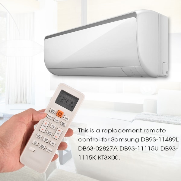 Fjernbetjening til Samsung DB93-11489L DB63-02827A DB93-11115U DB93-11115K KT3X00 Aircondition