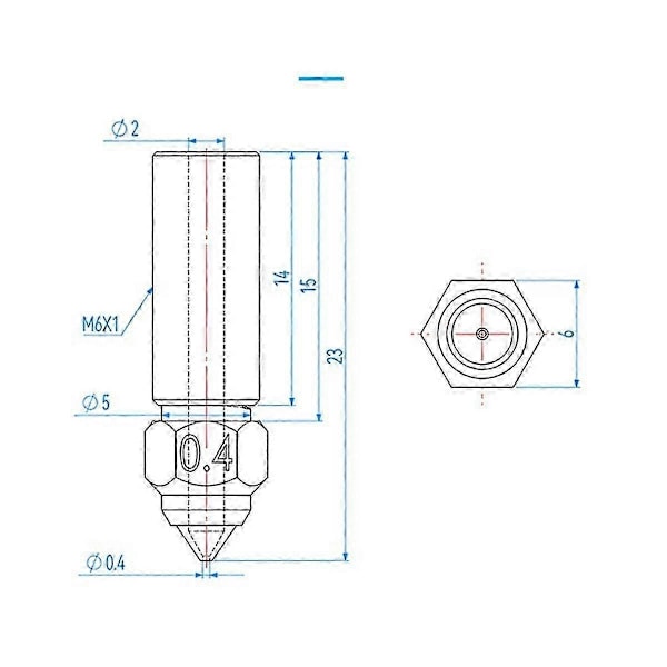 K1 Munstycksset 3D-skrivarmunstycken, Munstycken i härdat stål Kopparlegering Extrudermunstycken kompatibla med K1, K1 MA