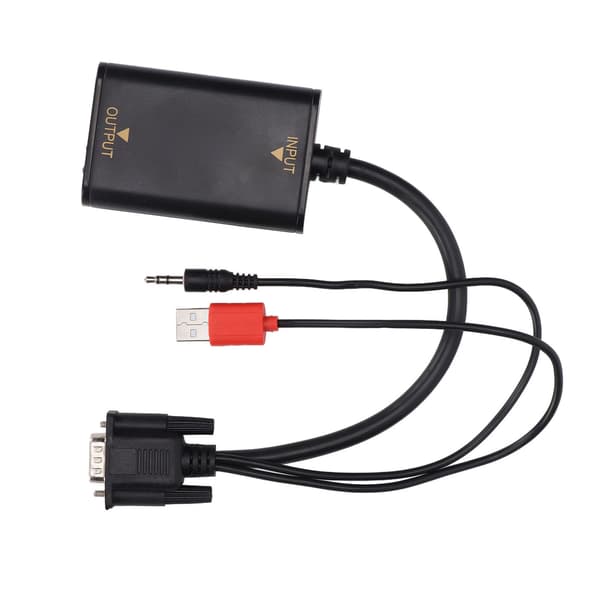 AYCVH01 VGA til HD Multimedia Interface-omformer 1080p USB VGA-omformer for stasjonære og bærbare datamaskiner med VGA