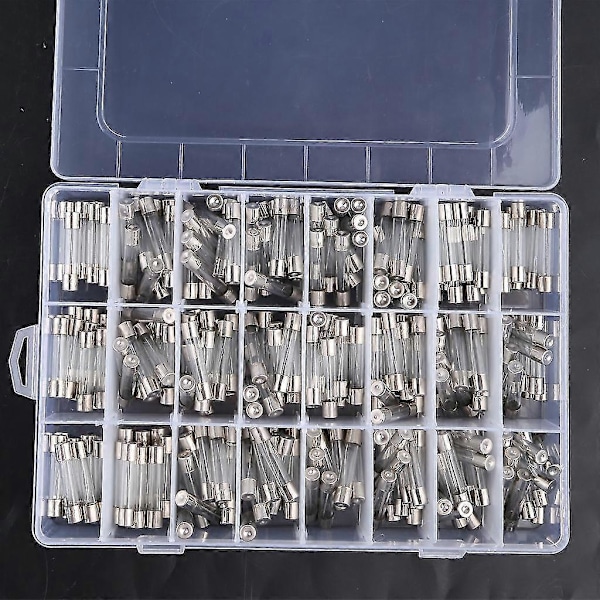24 Valus Glass Sikring 6x30mm Hurtigsikringer 0.1a 0.5a 1a 1.5a 2a 2.5a 3a Zekai