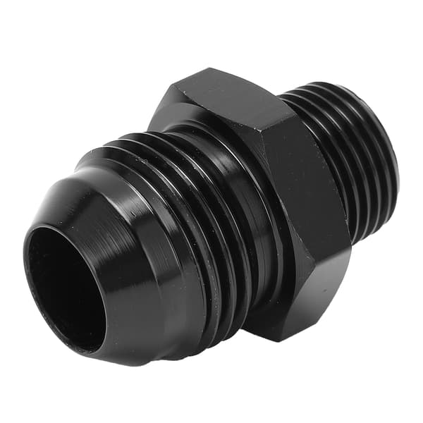 Lige adapter 10 AN til 3/8 NPT sort anodiseret 6061-T6 aluminium til de fleste væsker