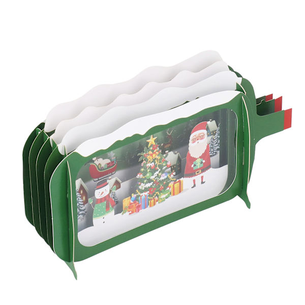3D Julehilsen Kort Jule Drift Flaske Form 3D Pop Up Ferie Velsignelse Besked Kort Gave