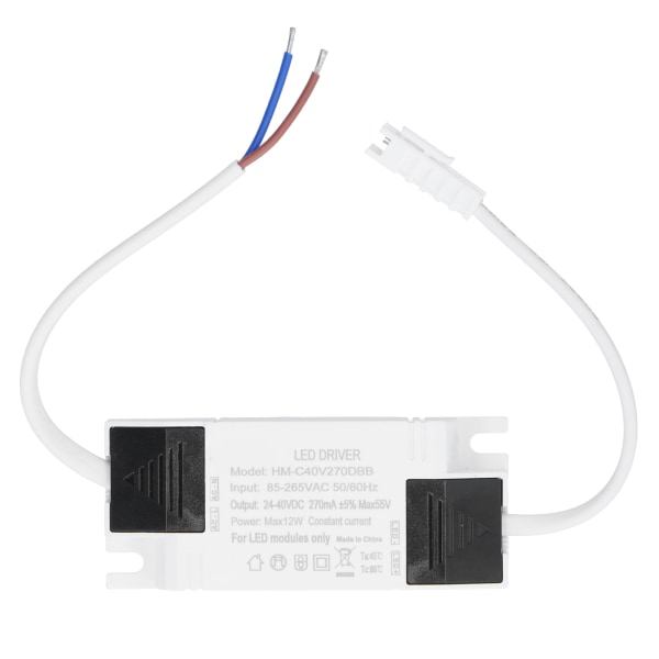 12W LED-drivrutin konstant ström 270mA Ingång AC85‑265V Utgång DC24‑40V Power Transformator