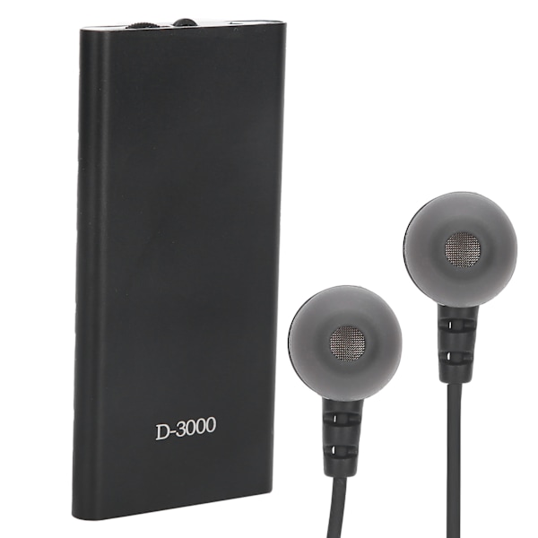 D3000 Digital Sound Hearing Amplifier Voice Enhancer Device Noise Reduction med øretelefon