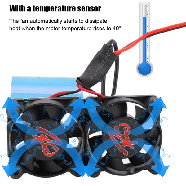RC Tilbehør Aluminium Legering 540/545/550 Motor Køleplade til HPI/HSP/Axial 1/10 RC Model Bil Blå