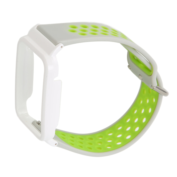 Andningsbart watch i silikon med skyddande bumperfodral Case Passar för Mi Band 7 Pro Grå grönt och vitt case