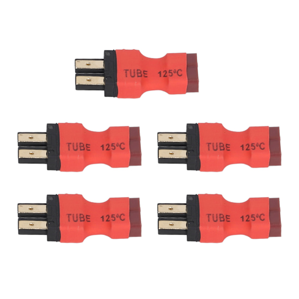 5 stk T-batteriadapter, hunn til hann, liten RC-batterikontakt for bil-, fly- og båtmodeller
