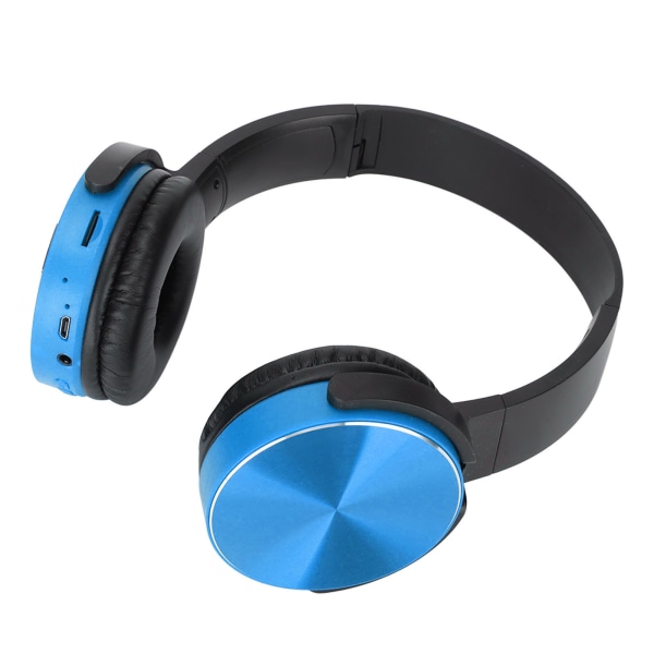450BT Bluetooth Headset Subwoofer Justerbart Multifunksjonelt trådløst Card Gaming Headset for spill Blå