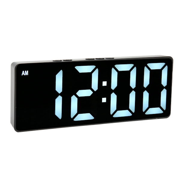 Digital Väckarklocka Multifunktion Stor Display Modern Stil Temperaturvisning LED Spegelklocka för Hem Sovrum