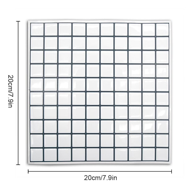 5 kpl 3D mosaiikkilaattatarroja DIY vedenpitävä PVC itseliimautuvat seinätarrat laattatarrat kotiin keittiöön