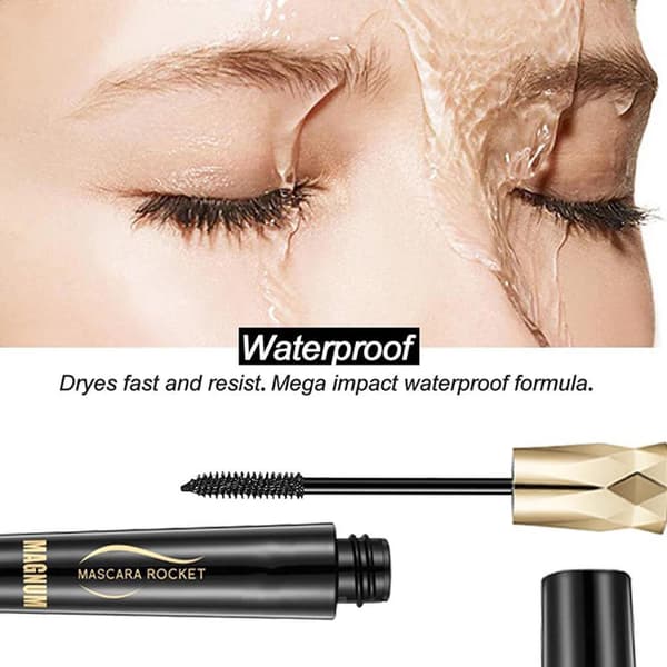 Crown Mascara 4D Glamour Mascara Smudge Proof Vanntett Langvarig Vippemascara