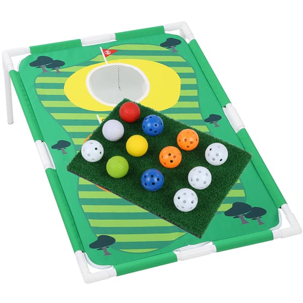 Golf Chipping Practice Net Sæt Bærbart Cornhole Spil Sæt Indendørs/Udendørs Golf Træningsværktøj