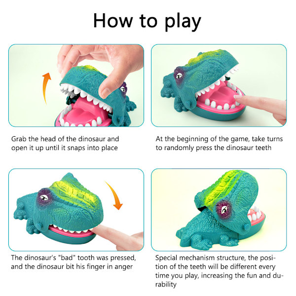 saur Biting Finger Game Tänder Leksaker Spel saur Tänder Spel Bordsspel Rolig Interaktiv Leksak Festgåvor