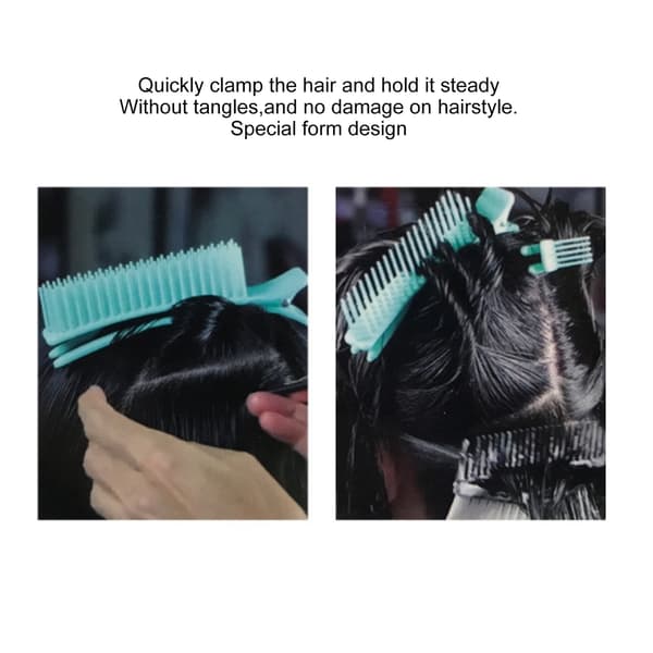 Lange Hårklemmer til Salonstyling - Anti-Slip Hårtilbehør (Sort)