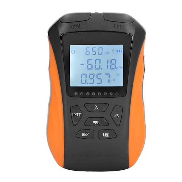 Optisk effektmätning 5KM 4 i 1 ‑70 till +6dBm Bärbar optisk fiber effektmätning Universal Interface Fiber Tester