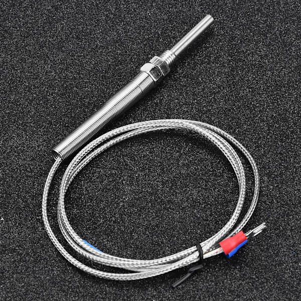 M8 Gänga Typ K Termoelement 30 mm Sond Temperatursensor Tråd 0-400 ℃ (1 m)