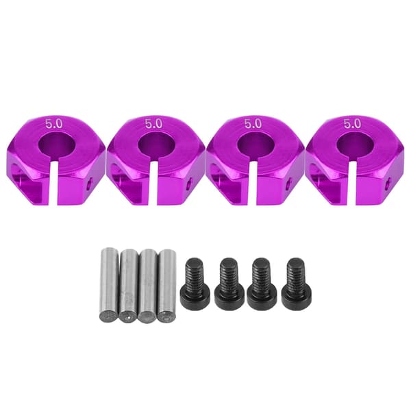 12mm Universal Hjul Hex Nav Adapter til HSP Sakura 1/10 Skala RC Bil (5mm, Lilla)