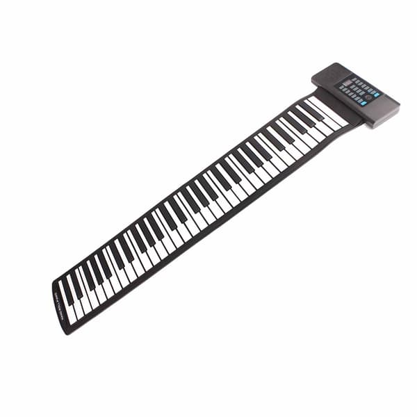 61 tangenter rullbart keyboardpiano MIDI-funksjon bærbart håndrullpiano med LED digitalt display 100‑240V UK-plugg
