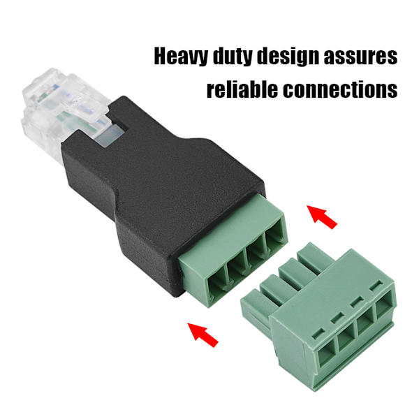 Ethernet-stik RJ11 6P4C Han til 4-benet skrueterminalstik