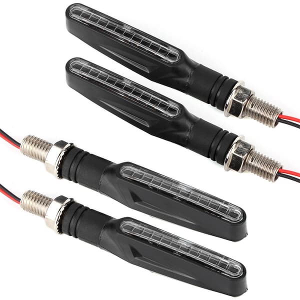 4 stk. gule LED-blinklys 12V styrelampe universelt motorcykeltilbehør
