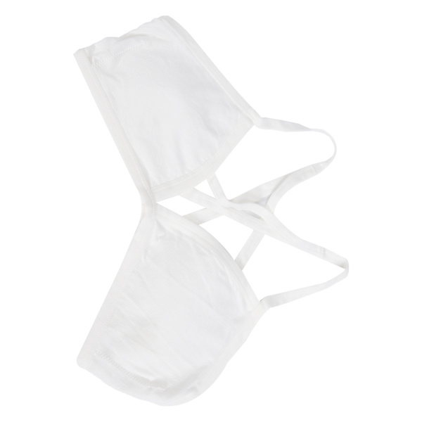 Bikini BH Yoga Trådløs Komfortabel Lav Ryg Søvn Sports BH Tynd Maternity BH Hvid S